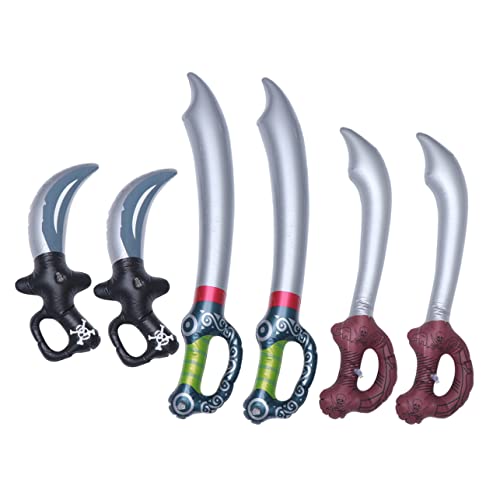 CAXUSD 6 Stück Teiliges Set Aufblasbare Piratenschwerter für Cosplay Zubehör für Kreative Rollenspiele für Piraten Mottopartys und Kostümfeste CAXUSD 6 Stück Teiliges Set Aufblasbare Piratenschwerter für Cosplay Zubehör für Kreative Rollenspiele für Piraten Mottopartys und Kostümfeste von CAXUSD