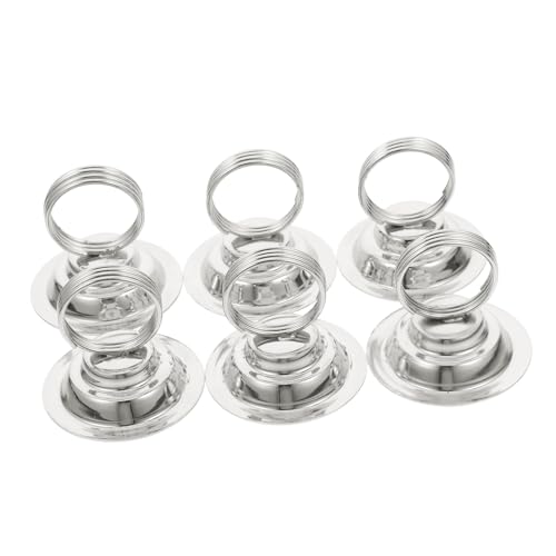 CAXUSD 6 Stück Teiliges Tischkartenhalter aus Robustem Platzsparendes Design mit Rundem Sockel für Hochzeit Restaurant und Bankett Multifunktionaler und Tischnummernhalter von CAXUSD