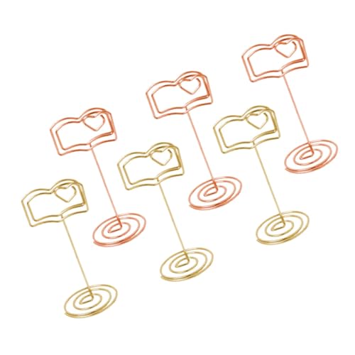 CAXUSD Kartenhalter Aus Metall 6-teilig Für Foto-clips Memo-holder Tischdekoration Namensschilder Notizen Robust Und Vielseitig Einsetzbar von CAXUSD