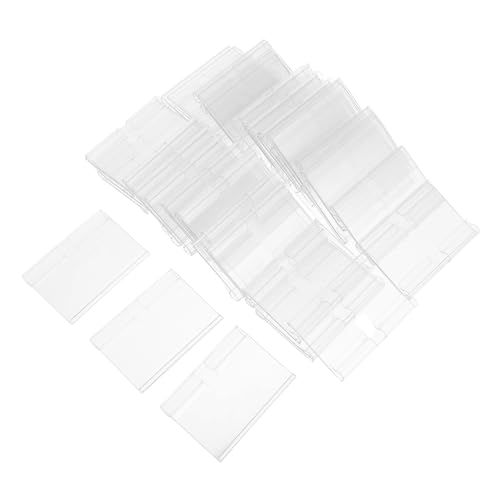 CAXUSD 60 Sätze Etikettenhalter Aus Durchsichtigem Kunststoff Korbetikettenhalter Clips Anzeigen Regaletikettenhalter Aus Kunststoffdraht Etikettenhalter Für Drahtregal Papier von CAXUSD
