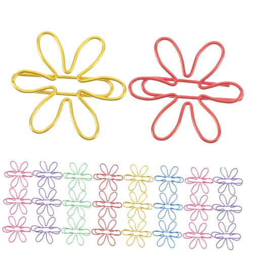 CAXUSD 60 Stück Büroklammer schöner Lesezeichenclip süße Papierklammern Clip-Lesezeichen Neuheit Briefpapier Journalclips Blume Lustiges Papier -Lesezeichen süßes Lesezeichen Eisen von CAXUSD