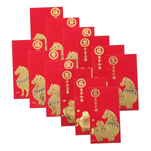 CAXUSD 60 Stück Chinesische Rote Umschläge Jahr Des Pferdes Traditionell Modernes Design Papier Glücksgeldumschläge für Frühlingsfest Neujahr Hochzeiten Feiern CAXUSD 60 Stück Chinesische Rote Umschläge Jahr Des Pferdes Traditionell Modernes Design Papier Glücksgeldumschläge für Frühlingsfest Neujahr Hochzeiten Feiern von CAXUSD