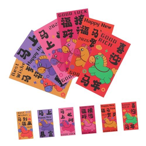 CAXUSD 60 Stück Pferdejahr Rote Umschläge aus Hochwertigem Papier mit Kreativen Sternzeichen-Mustern für Frühlingsfest und Familienfeiern Stilvolle Lunar Year Hong Bao Geschenkumschläge CAXUSD 60 Stück Pferdejahr Rote Umschläge aus Hochwertigem Papier mit Kreativen Sternzeichen-Mustern für Frühlingsfest und Familienfeiern Stilvolle Lunar Year Hong Bao Geschenkumschläge von CAXUSD