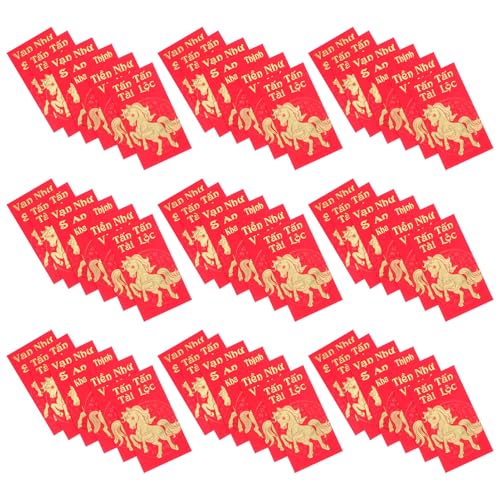 CAXUSD 60 Stück Vietnamesische Rote Umschläge 2026 Chinesisches Neujahrsglücksgeldpakete Für Frühlingsfest Weihnachten Geburtstag Hochzeit von CAXUSD