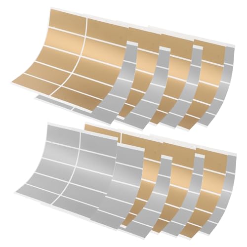 CAXUSD 600 Stück Scratch Off Aufkleber Rechteckig in Gold und Silber Selbstklebend für DIY Rubbellose Partyspiele Gender Reveal Gewinnspiele und Überraschungskarten von CAXUSD