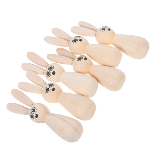 CAXUSD 6St Osterhasenpuppe Cartoon-Handtücher tierische Kaninchen hängender Lampenschirm Heimdekoration Basteln Holzkaninchen holzpuppen Osterschmuck aus Holz Ostern Holzausschnitt CAXUSD 6St Osterhasenpuppe Cartoon-Handtücher tierische Kaninchen hängender Lampenschirm Heimdekoration Basteln Holzkaninchen holzpuppen Osterschmuck aus Holz Ostern Holzausschnitt von CAXUSD