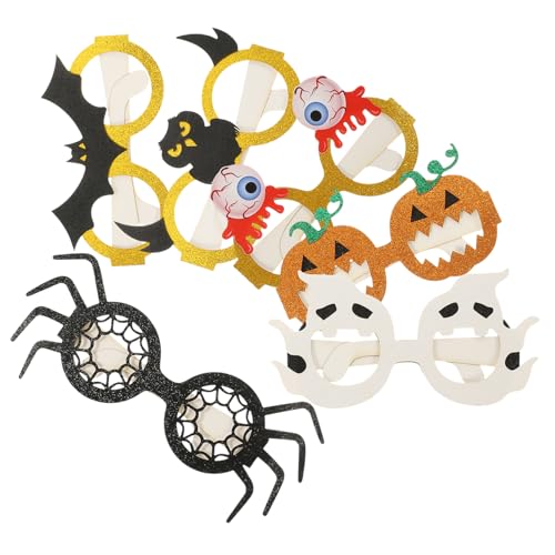 CAXUSD 6St Party-Brillen-Requisiten Zubehör Halloween-Party-Brille Oval dekorative Halloween-Brille Maske halloween costume halloween kleidung Party-Streich-Brille Partydeko Gläser Papier von CAXUSD