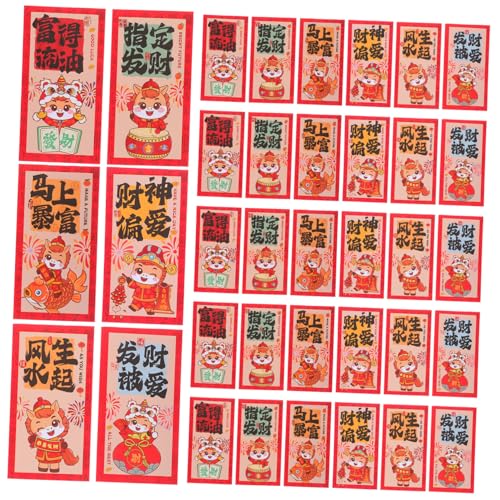 CAXUSD 72 Stück Rote Umschläge für das Frühlings fest rotes paket des neuen mondjahres neujahr hong bao Frühlingsfest Chinesische Glücksgeldtasche Papier CAXUSD 72 Stück Rote Umschläge für das Frühlings fest rotes paket des neuen mondjahres neujahr hong bao Frühlingsfest Chinesische Glücksgeldtasche Papier von CAXUSD