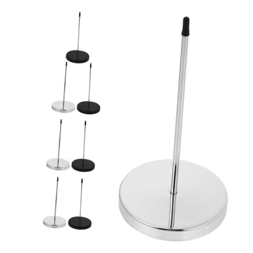 CAXUSD 8 Stück Teiliges Memo Holder mit Metallspindel Stabiler Schwarzer und Silberner Restaurant Ticket Stab Hoher Fassungsvermögen für Belege Notizen Rechnungen Runder Sockel für CAXUSD 8 Stück Teiliges Memo Holder mit Metallspindel Stabiler Schwarzer und Silberner Restaurant Ticket Stab Hoher Fassungsvermögen für Belege Notizen Rechnungen Runder Sockel für von CAXUSD