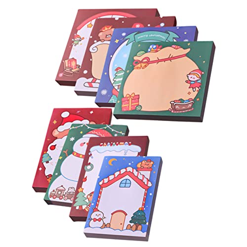 CAXUSD 8 Stück Teiliges Weihnachts Notizblock Niedliche Kompakte Haftnotizen mit Selbstklebenden Sticker Vielseitig für Büro Schule Zuhause Praktische Schreibwaren für Notizen und CAXUSD 8 Stück Teiliges Weihnachts Notizblock Niedliche Kompakte Haftnotizen mit Selbstklebenden Sticker Vielseitig für Büro Schule Zuhause Praktische Schreibwaren für Notizen und von CAXUSD
