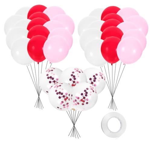 CAXUSD 80 Stück valentinstag ballon Dekorationen Party Bausätze hochzeitsballons hochzeitsluftballons balongas Festivalballons Requisitenballons für die Valentinstagsszene Aluminiumfolie von CAXUSD