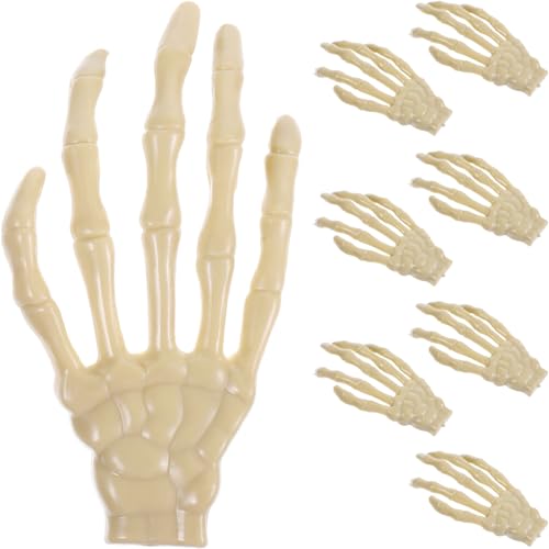CAXUSD 8St Skeletthand halloween theme halloween wanddeko beige Skelett-Handstütze Halloween-Dekoration Halloween-Zubehör realistische Skeletthände Nicht porös schmücken Modell Requisiten von CAXUSD