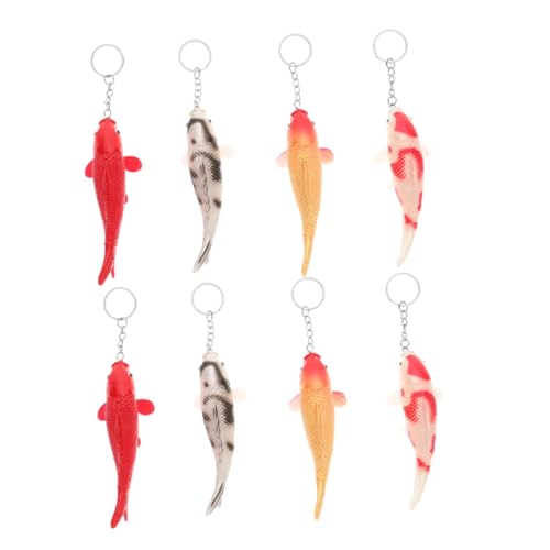 CAXUSD 8pcs Sommerparty Koi Fisch Schlüsselbund Niedlicher Cartoon Schlüsselring Dekorative Anhänger Für Taschen Rucksäcke Geldbörsen Für Kleine Plastikfischmodell Hängende Charme CAXUSD 8pcs Sommerparty Koi Fisch Schlüsselbund Niedlicher Cartoon Schlüsselring Dekorative Anhänger Für Taschen Rucksäcke Geldbörsen Für Kleine Plastikfischmodell Hängende Charme von CAXUSD