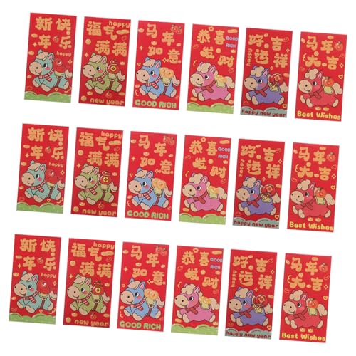 CAXUSD 90 Stück Chinesische Rote Umschläge aus Papier mit Kreativem Pferdemotiv Stabile Lucky Money Pockets für Frühlingsfest Traditionell Elegante und Umweltfreundliche Hong Bao für CAXUSD 90 Stück Chinesische Rote Umschläge aus Papier mit Kreativem Pferdemotiv Stabile Lucky Money Pockets für Frühlingsfest Traditionell Elegante und Umweltfreundliche Hong Bao für von CAXUSD