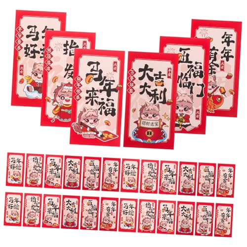CAXUSD 90 Stück Jahr des Pferdroten Paket rotes paket des neuen jahres Geldbeutel zum Mondneujahr Mondjahr rote Geldtasche Frühlingsfest Frühling Festival Red Envelope Papier CAXUSD 90 Stück Jahr des Pferdroten Paket rotes paket des neuen jahres Geldbeutel zum Mondneujahr Mondjahr rote Geldtasche Frühlingsfest Frühling Festival Red Envelope Papier von CAXUSD