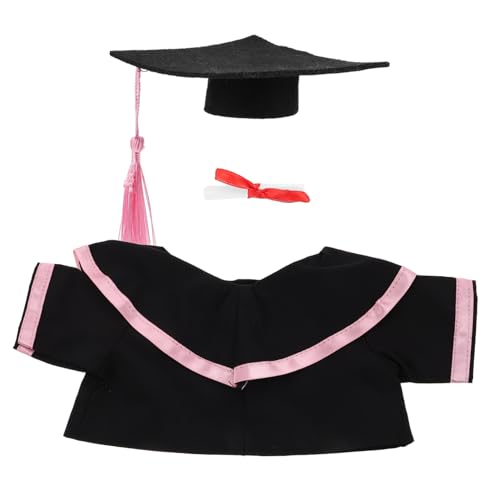 CAXUSD Abschlussbär-outfit Grad-hut- Kleidung Für Stofftiere Puppe-abschlusskappe Und -abschlusskleid Abschlussbärenkleidung Puppen-abschlussanzug Mütze Und Mantel Papier Rosa CAXUSD Abschlussbär-outfit Grad-hut- Kleidung Für Stofftiere Puppe-abschlusskappe Und -abschlusskleid Abschlussbärenkleidung Puppen-abschlussanzug Mütze Und Mantel Papier Rosa von CAXUSD