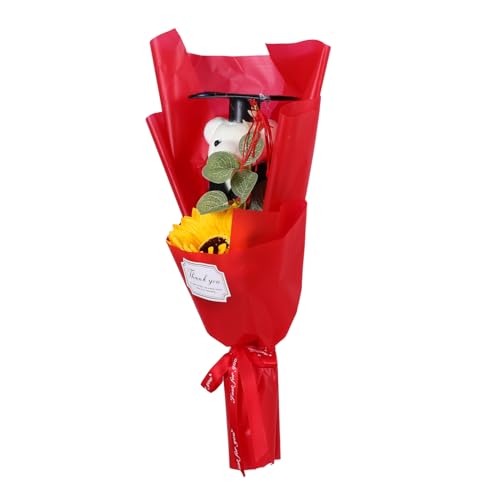 CAXUSD Abschlusssaison -Simulationsstrauß Charmanter Blumenstrauß abschlussgeschenk dekoration blumenarrangement Plüschbär Blumenstrauß blumiger Plüschstrauß Bärenpuppenstrauß Plastik rot CAXUSD Abschlusssaison -Simulationsstrauß Charmanter Blumenstrauß abschlussgeschenk dekoration blumenarrangement Plüschbär Blumenstrauß blumiger Plüschstrauß Bärenpuppenstrauß Plastik rot von CAXUSD