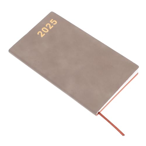 CAXUSD Agenda-Buch Zeitplanplaner 2025 Zeitplanbuch 2025 Planerbuch täglich Wochenplaner Tagebuchplaner Arbeitstagebuch Notizbuch Wochentagebuch Notizblock Buch planen Pu Hellbraun von CAXUSD