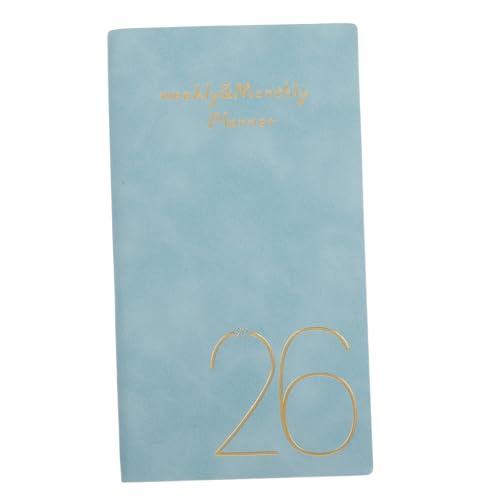 CAXUSD Agenda-Buch kleine Notizbücher Taschengröße Notizbuch nachfüllbarer Planer Reiseplaner kleiner Notizblock Notebook -Planer Planer mit Notizbereich kleiner Planer Papier Himmelblau von CAXUSD
