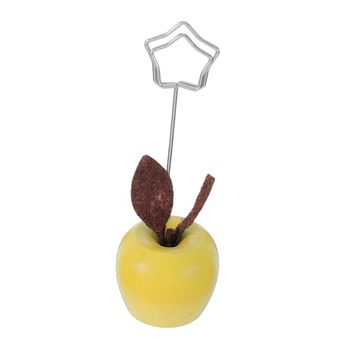 CAXUSD Apple Message Ordner Hochzeit Büroklammern Apfeldekorationen Für Die Küche Memohalter-clip Bildhalter Für Tafelaufsätze Ständer Für Fotoclips Tischkartenhalter Bildclip Holz Yellow von CAXUSD