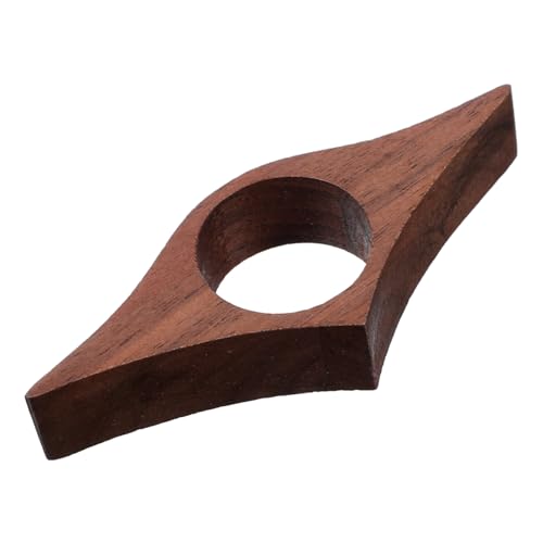 CAXUSD Daumen Griffseitenhalter Holz Lesezeichen Schreibtisch Lesezubehör Holzring Ring Buchöffnerständer Buch Daumenhalter hölzerne Daumenbuchpresse Ringhalter lesen Nussbaum Light Brown von CAXUSD