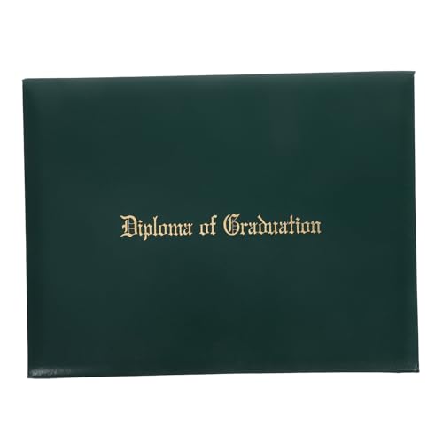 CAXUSD Diplomabdeckung Urkundenmappe College -Abschlusshalter Diplomprop Briefumschlag Rahmen für Bachelor-Diplome Zertifikathalter der Papiergröße Lederpapier Dark Green von CAXUSD
