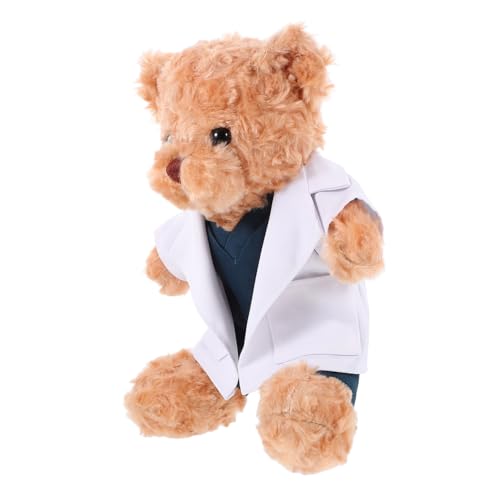 CAXUSD Doktor-Bär-Puppe kinderarzt plüschbär Bärenpuppe im Schlafzimmer Bär Plüschpuppe Plüsch gefüllte Bärenpuppe Stofftier Bär lebendige Bärenpuppe PP Baumwolle Light Brown CAXUSD Doktor-Bär-Puppe kinderarzt plüschbär Bärenpuppe im Schlafzimmer Bär Plüschpuppe Plüsch gefüllte Bärenpuppe Stofftier Bär lebendige Bärenpuppe PP Baumwolle Light Brown von CAXUSD