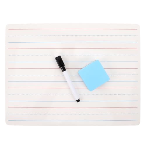 CAXUSD Doppelseitiges, trocken abwischbares Whiteboard: Tragbarer Notizblock mit Linien für Schüler, Lehrer und Besprechungen im Klassenzimmer, im Büro und zu Hause, mit Radiergummi und Stift CAXUSD Doppelseitiges, trocken abwischbares Whiteboard: Tragbarer Notizblock mit Linien für Schüler, Lehrer und Besprechungen im Klassenzimmer, im Büro und zu Hause, mit Radiergummi und Stift von CAXUSD