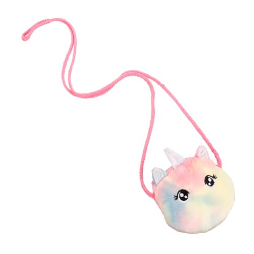 CAXUSD Einhorn Umhängetasche für Mädchen Verstellbarer Schultergurt Plüsch Crossbody Bag Kleine Handtasche Kompakt Leicht Tragbar Kreatives von CAXUSD