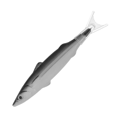 CAXUSD Fischballstift Lustiger Fischstift süße Fischstifte Zubehör für Angelpartys Fisch Kugelschreiber Tierform Stift tierische Gelstifte Stift zum Schreiben von Tieren Plastik Grey von CAXUSD