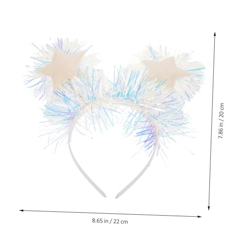 CAXUSD Glitzernde Tinsel Stern Haarreifen Weihnachts Neujahrs-party Haarbänder Stern Stirnband für Geburtstags Festtagsfeiern Mehrfachverwendbare Weihnachts Silvesterhaarschmuck von CAXUSD