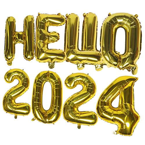 CAXUSD HELLO 2024 Folienballons Set Party Dekoration Für Silvester Und Neujahr 1 Set Ideal Für Neujahrsfeiern Und Festliche Anlässe CAXUSD HELLO 2024 Folienballons Set Party Dekoration Für Silvester Und Neujahr 1 Set Ideal Für Neujahrsfeiern Und Festliche Anlässe von CAXUSD