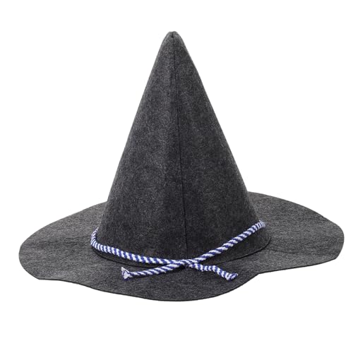 CAXUSD Halloween-partyhut Für Damen Filzhut Mit Vliesstoff Kreativer Hexenhut Für Cosplay Dekorativer Maskenballhut Als Foto-requisite von CAXUSD