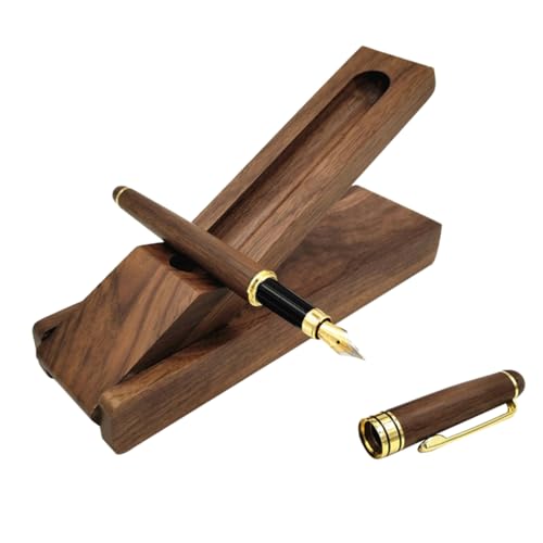 CAXUSD Holz Füllfederhalter Mit Eleganter Stift Für Unterschriften Kalligraphie Und Büro Perfektes Für Vatertag von CAXUSD