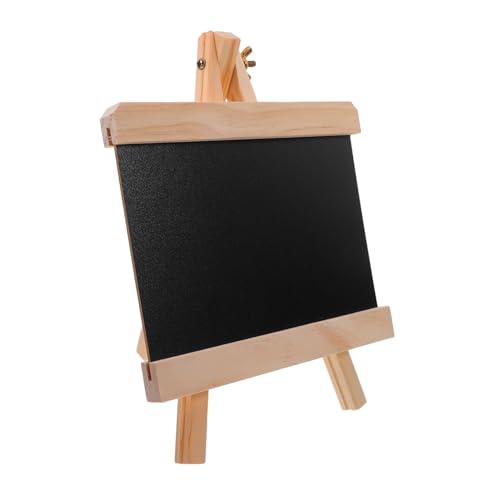 CAXUSD Holzlöschbare Tafel Menüschild Schreibtisch-erinnerungstafel Desktop-noteboard Staffelei Menütafel Für Die Küche Schreibtischzubehör Stehende Tafel Schreibtischnotenplatine Schwarz von CAXUSD