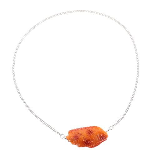CAXUSD Hühnerflügel - Halskette modeschmuck lustige accessoires party accessoires Lustiges Accessoire Hühnchen - Leckerli für Hühner Lebensmitteldekoration Partygeschenk Metall von CAXUSD