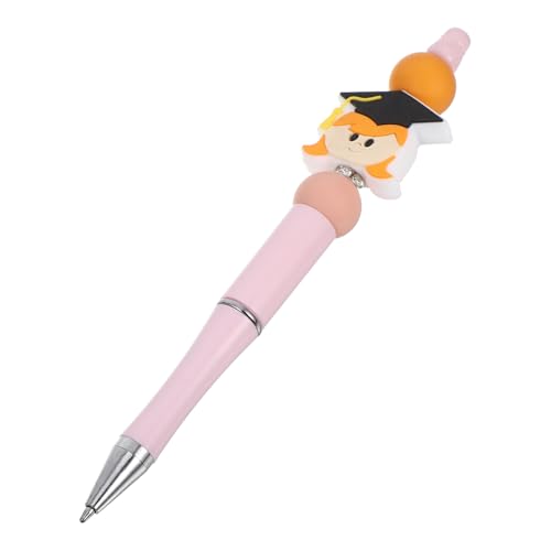 CAXUSD Kugelschreiber mit Perlen Fancy Pen für Männer Ausgefallener Stift für Damen Abschlussgeschenk Beaded Kugelschreiber Absolventenstifte Journal-Kugelschreiber Kieselgel Rosa von CAXUSD