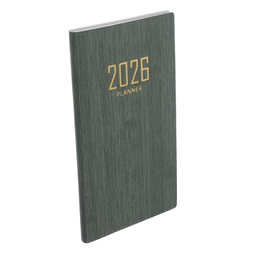 CAXUSD Mini -Zeitplan Journal machen Notizblock für die Essensplanung Notizblöcke für den Desktop Zeitschriftenplaner Buch planen Planer zu tun Planer Zubehör Taschenplaner Pu Olivengrün von CAXUSD