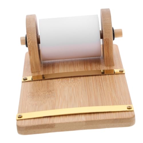 CAXUSD Notizpapier Spender Holz mit Glattem Drehmechanismus Multifunktionaler Notizrollenhalter und Schreibunterlage Langlebiger Desktop Organizer für Büro Schule Arbeitsplatz von CAXUSD