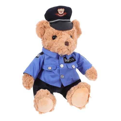 CAXUSD Polizeibär Puppe Puppe Simulierter Bär Stofftier Bär Stoffbär Bärenstab Realistisch Für Teenager Süßes Flauschiges Plüschtier CAXUSD Polizeibär Puppe Puppe Simulierter Bär Stofftier Bär Stoffbär Bärenstab Realistisch Für Teenager Süßes Flauschiges Plüschtier von CAXUSD