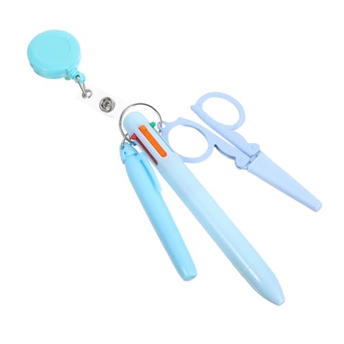 CAXUSD Retraktives Nurse Pen Set mit Clip Textmarker Kugelschreiber und Klappschere Badge Accessoire für Ärzte und Pflegepersonal im und Büro von CAXUSD