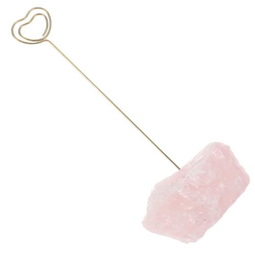 CAXUSD Rohe Stickelnoten Memo Notizen Halter Elegante Tischdekoration Tischkarten Aufsteller Hochzeit Tischdeko Kartenhalter für Tabellennummern Kartenhalter stehen Kristallstein Rosa von CAXUSD