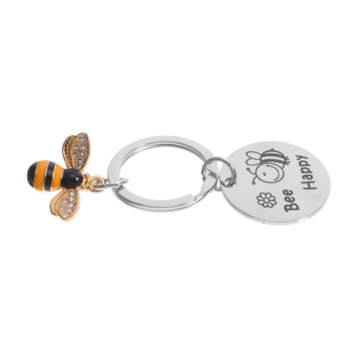 CAXUSD Schlüsselanhänger Mit Kleiner Biene Bienenanhänger Charm Schlüsselanhänger Bienen Taschenanhänger Flauschige Süße Biene Schlüsselanhänger Bienen Schlüsselanhänger von CAXUSD