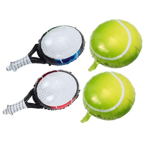 CAXUSD Sportballons in Tennisform Aufblasbare Aluminiumballons Grüne Tennispartyballons Dekoration Für Sportfeiern Satz Mit Tennisball Und Schlägerballon CAXUSD Sportballons in Tennisform Aufblasbare Aluminiumballons Grüne Tennispartyballons Dekoration Für Sportfeiern Satz Mit Tennisball Und Schlägerballon von CAXUSD
