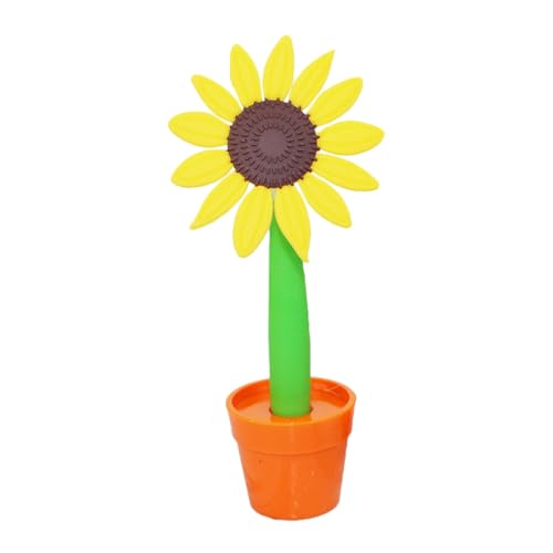 CAXUSD Sonnenblumen Kugelschreiber Sonnenblumenstifte, Künstliche Blumen Sonnenblumen-briefpapier Blumenstifte Für Damen Pflanzengehege Süße Stifte Für Frauen Kreative Tintenstifte Gummi von CAXUSD