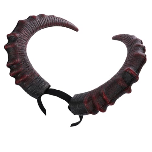 CAXUSD Teufelshörner Stirnband Großes Halloween Haarschmuck Horn Kopfschmuck für Damen Cosplay Party Kostüm Zubehör CAXUSD Teufelshörner Stirnband Großes Halloween Haarschmuck Horn Kopfschmuck für Damen Cosplay Party Kostüm Zubehör von CAXUSD
