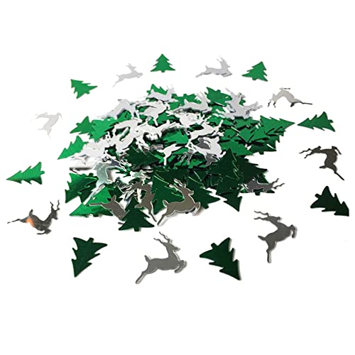 CAXUSD Einzigartige Elch Christbaumschmuck Konfetti Grün Silber Tisch Streu für Urlaub CAXUSD Einzigartige Elch Christbaumschmuck Konfetti Grün Silber Tisch Streu für Urlaub von CAXUSD