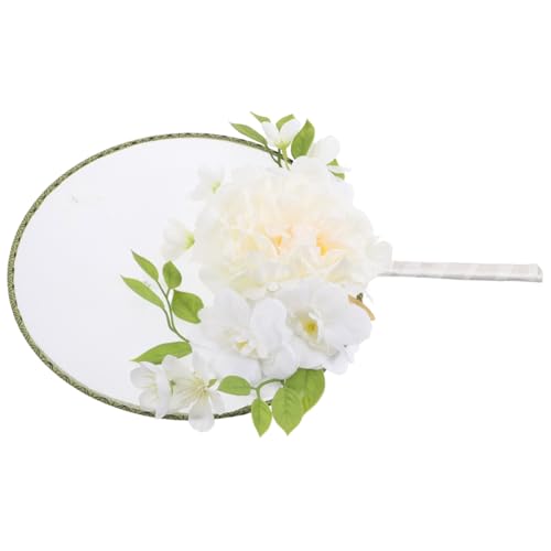 CAXUSD Traditioneller Chinesischer Runder Handfächer mit Quaste und Realistischer Blumenverzierung Großer Sommerlicher Fächer im Vintage stil Geeignet für Hochzeiten Partys und CAXUSD Traditioneller Chinesischer Runder Handfächer mit Quaste und Realistischer Blumenverzierung Großer Sommerlicher Fächer im Vintage stil Geeignet für Hochzeiten Partys und von CAXUSD