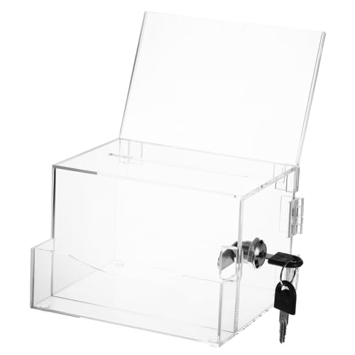 CAXUSD Verschließbare Spendenbox aus Vielseitige Wahlurne für Abstimmungen Vorschläge und Spendenaktionen Robuste und Langlebige von CAXUSD
