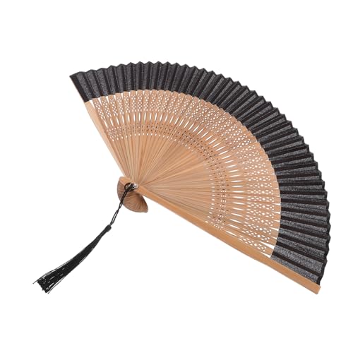 CAXUSD Vintage Chinesischer Faltbarer Handfächer Leichter Retro Tanzfächer mit Eleganten Mustern Handgefertigt für Performance Sommerreisen Partydekoration von CAXUSD